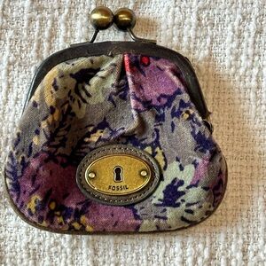 Fossil Vintage Floral Coin Pouch